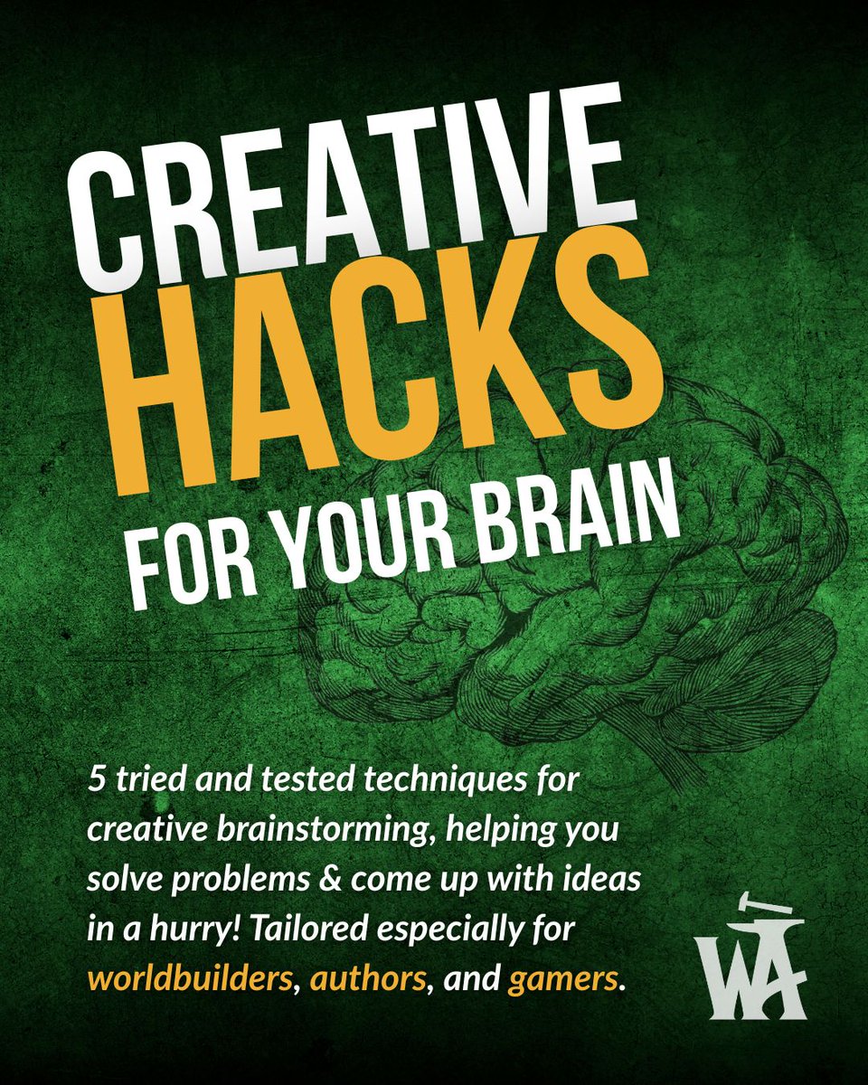 WorldAnvil's tweet image. Here's 5 tried and tested techniques for creative #brainstorming, helping you solve problems and come up with fresh ideas in a hurry!