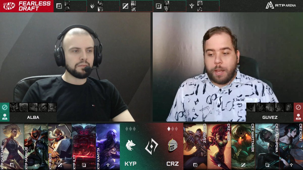 Seguimos em frente para o segundo jogo e a <a href="/CrusadersLOL/">Crusaders</a> pode ter limitado a sua oportunidade de 2-0 com este draft!

Vamos ver o que faz a <a href="/KeypulseEsports/">Keypulse Esports</a>!

#LOLnaRTP