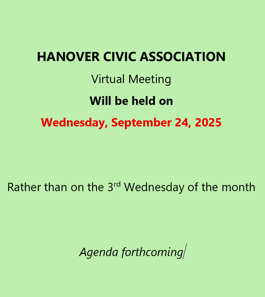 Hanover Area Civic Association tweet media