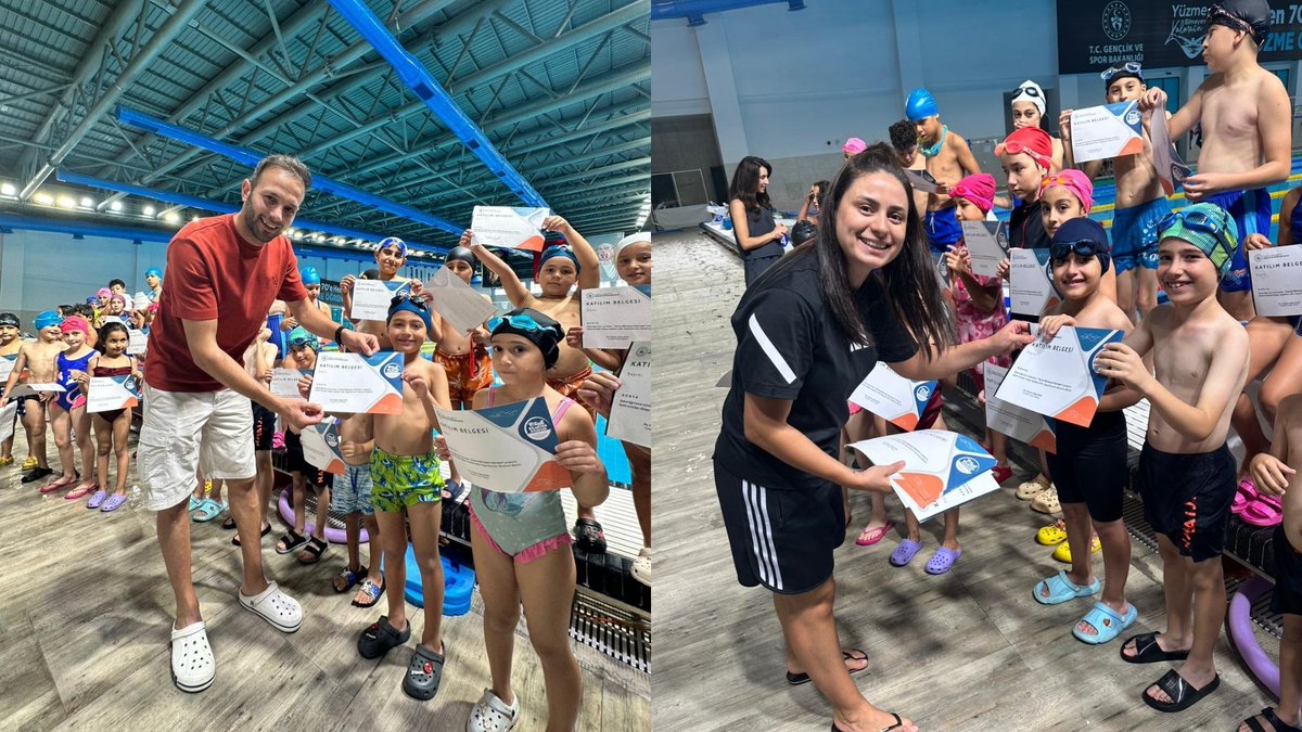 🏊‍♂️Yüzme Bilmeyen Kalmasın ve GSB Yüzme Spor Okulları kapsamında Konya Olimpik Yüzme Havuzu'nda düzenlenen yaz kurslarımız, 1425 öğrencimize belgelerinin takdimiyle sona erdi.
👏Tüm öğrencilerimizi tebrik ediyoruz!