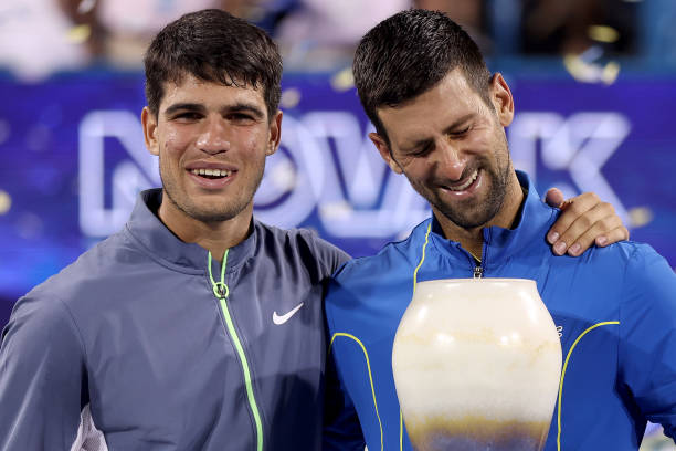 Crazy that #Djokovic and #Alcaraz, with their 16-year age gap, now have played in all four major tournaments when #Federer and #Nadal never managed it with all their years of rivalry

#getty
