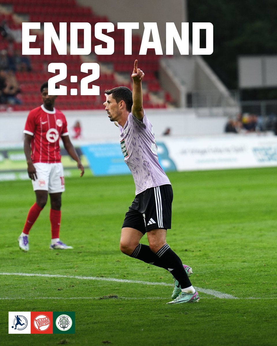 fc08homburg's tweet photo. 📊 Endstand #OFCHOM
Kickers Offenbach 2️⃣:2️⃣ FC 08 Homburg
Verdient einen Punkt aus Offenbach mitgenommen 💪🏻
Die Torschützen: Phillipp Steinhart und Nico Jörg. Weiter arbeiten, nächste Woche geht’s weiter! 💚
–––––
#RLSW #OFCHOM
#fc08homburg #nurderFCH #unentschieden #endstand https://t.co/VAYfm9wKpf