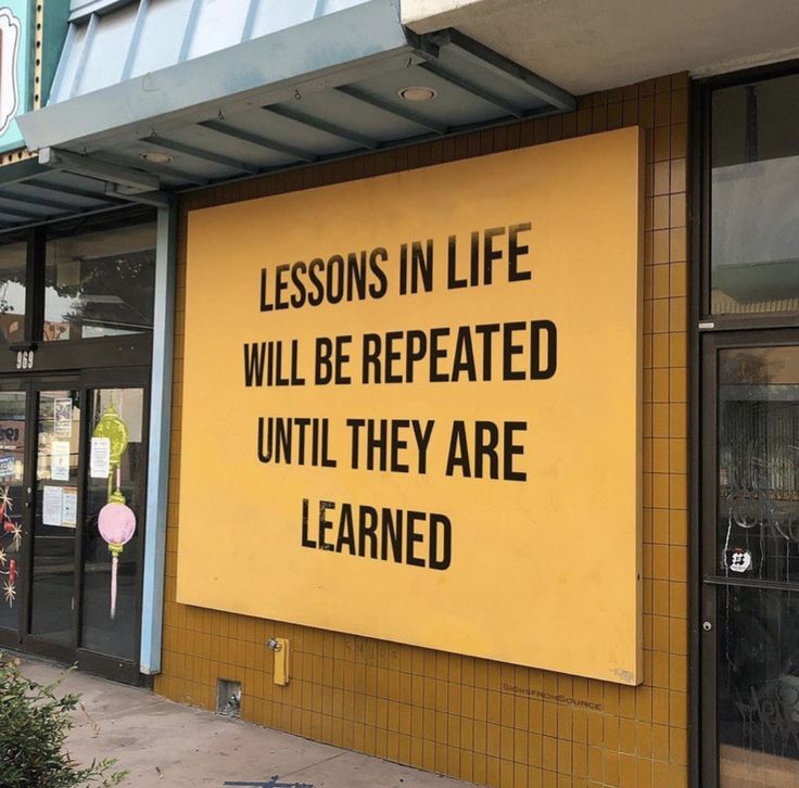 Lessons in life..