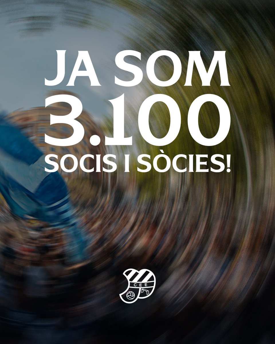 🎉 Ja som més de 3.100 europeistes! 💙🤍

Una gran notícia per encarar el partit de demà!

‼️ Per qüestions logístiques del partit de demà, fins dilluns no es podran tramitar noves altes de socis i sòcies.

#SomLaResistència
