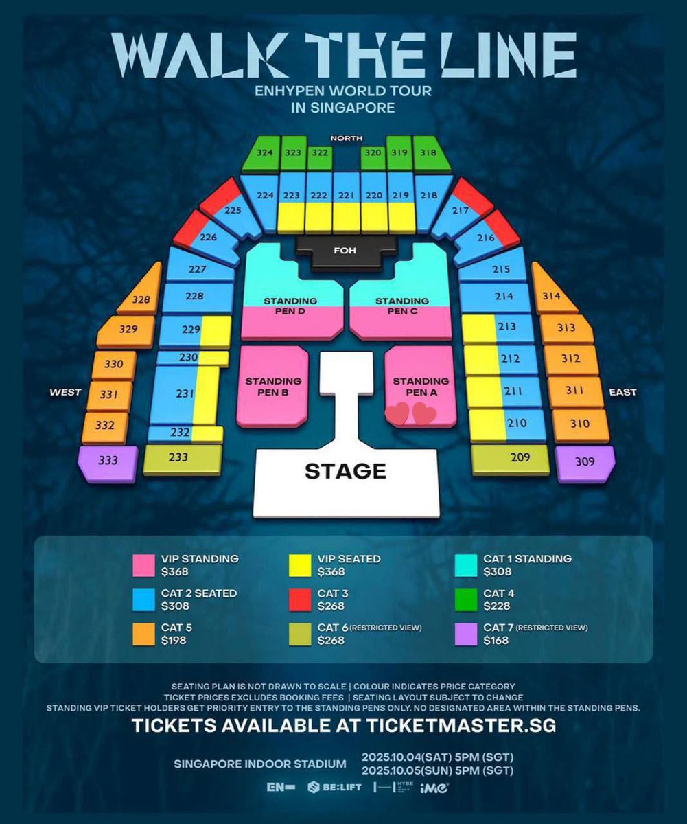 with_d0d0's tweet photo. wts enhypen walk the line singapore (3rd october)

ticket details:
🍀VIP standing pen a (2 tickets)
🍀qn 106x
🍀HIGH PRICE! (SGD $1xxx)
🍀PAH ticket

SERIOUS BUYERS ONLY dm/kkt if int or for proof!

#WALKTHELINE_IN_SINGAPORE 
#WALKTHELINE_IN_SG #ENHYPEN https://t.co/knrlKlyxs0