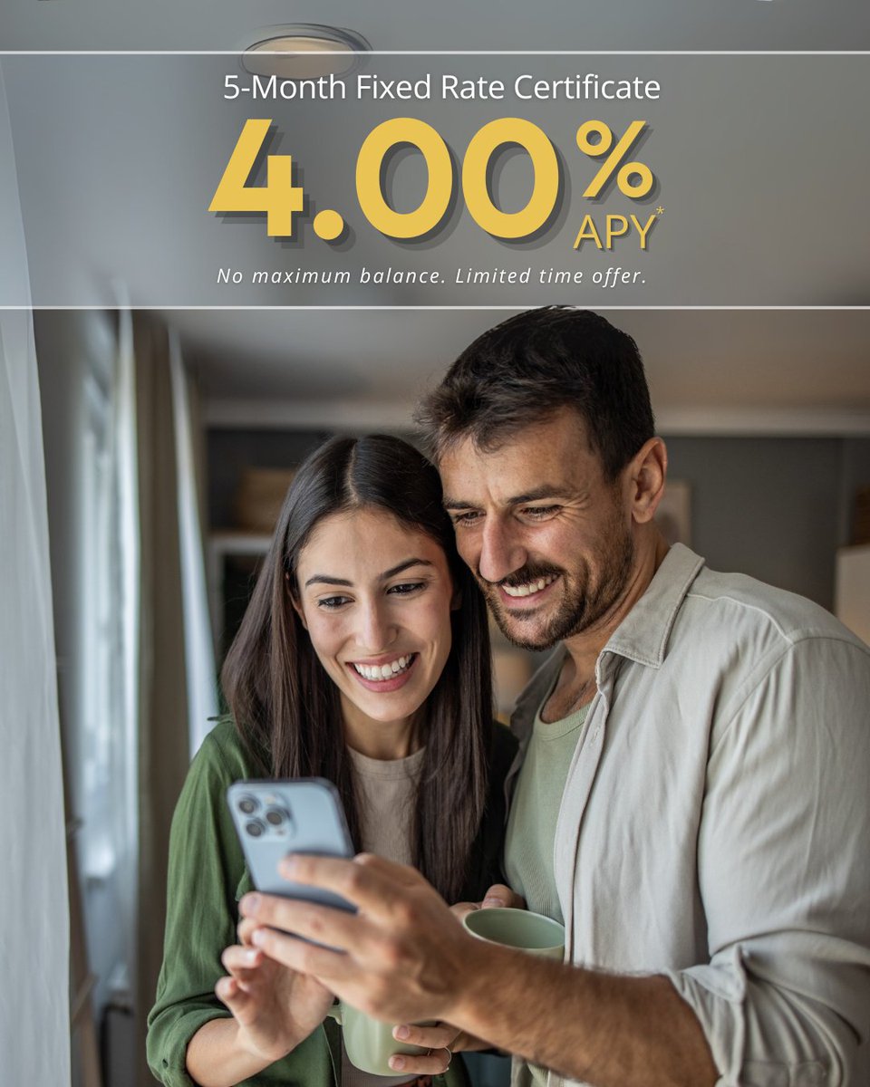 Click. Lock. Earn. Open your 5-month Certificate online and lock in a cozy 4.00% APY.* Tap the link below to open your certificate online and start earning before 9/15. 
unclecu.org/5-month/