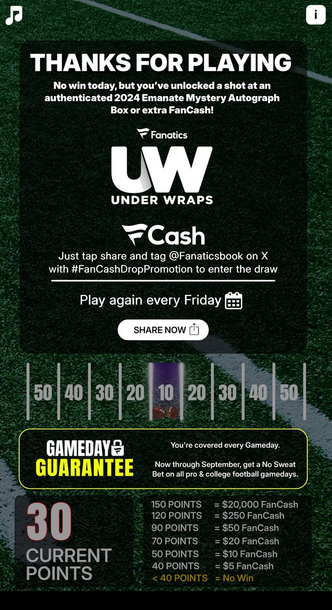 DevonMoll11's tweet photo. Play the #FanCashDropPromotion today

⁦@Fanatics⁩  https://t.co/h8fdo3ovbN https://t.co/DVRCagFb6I