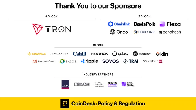 🔴COINDESK : "Un Ringraziamento ai Protagonisti di CoinDesk: Policy & Regulation"
