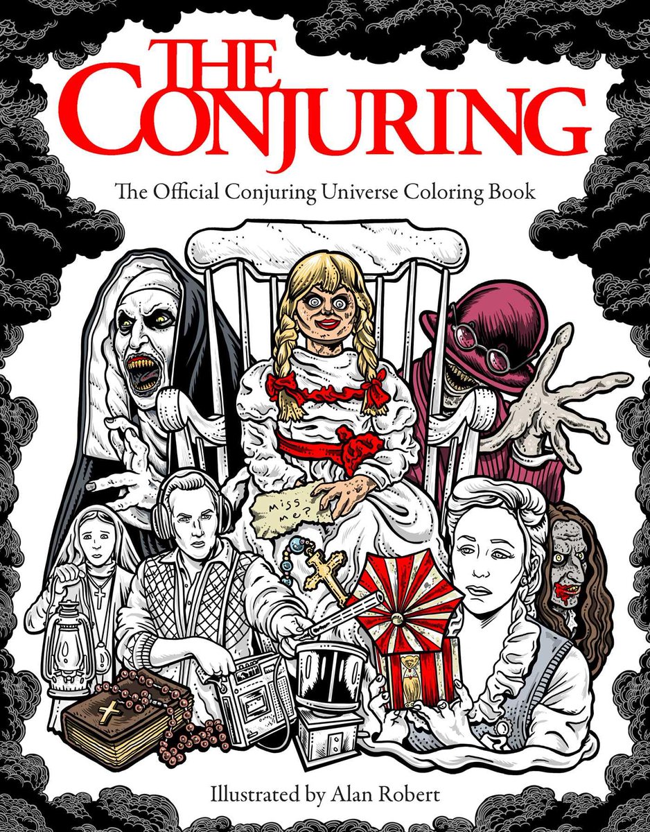 BDisgusting's tweet photo. THE OFFICIAL CONJURING UNIVERSE COLORING BOOK will be published on March 24, 2026 via @insighteditions.

The 64-page coloring book is illustrated by The Beauty of Horror creator Alan Robert. https://t.co/i15gIdSlBp