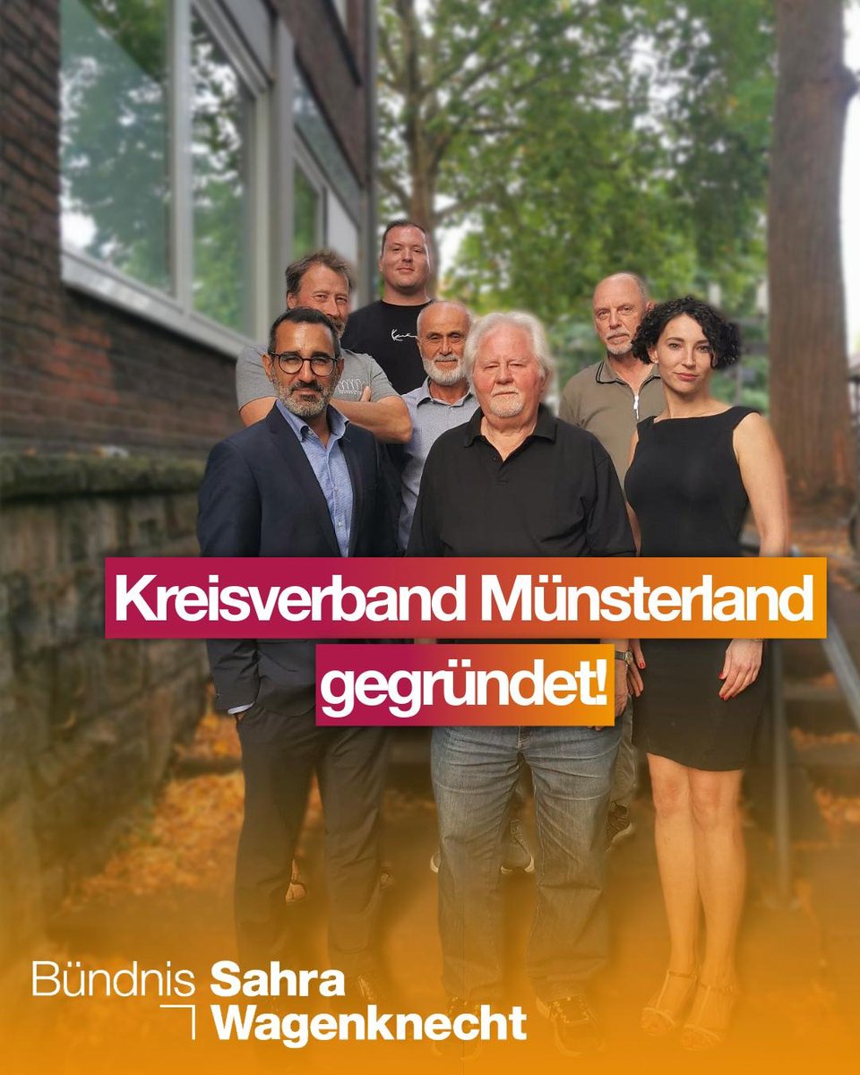 Amid Rabieh (@amidrabieh) on Twitter photo Das #BSW wächst weiter!
Im #Münsterland haben wir unseren Kreisverband gegründet und sind nun ganz offiziell im Kreis #Coesfeld, Kreis #Warendorf, Kreis #Steinfurt und #Münster vertreten. #NRW
<a href="/Buendnis_SahraW/">Bündnis Sahra Wagenknecht</a> Das #BSW wächst weiter!
Im #Münsterland haben wir unseren Kreisverband gegründet und sind nun ganz offiziell im Kreis #Coesfeld, Kreis #Warendorf, Kreis #Steinfurt und #Münster vertreten. #NRW
<a href="/Buendnis_SahraW/">Bündnis Sahra Wagenknecht</a>