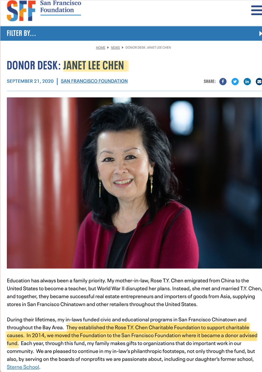 LauraLoomer's tweet image. 🚨 EXCLUSIVE 🚨 

Chinese, California Obama-Appointed Judge Edward Chen, who just struck down President Trump’s decision to end TPS for Venezuelan and Haitian illegals, has a family foundation called Rose T.Y. Chen Charitable Foundation, now part of the San Francisco Foundation,