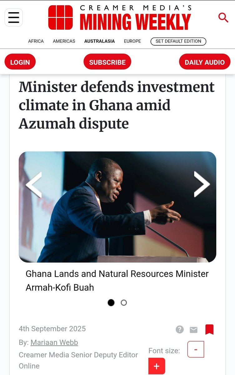 BBSimons's tweet image. 1. Frequent readers of these pages would recall a bizarre event in Accra during which E&P, a mining contractor, purported to have bought the Black Volta goldmine from Azumah Resources with a $100m loan from the Ecowas Bank.
2. Azumah's owners, Ibaera, disputed that it had sold…