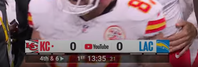 YouTube score lower third brought to you by MS Paint. #NFLKickoff
