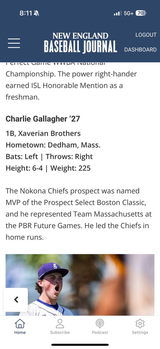 Charlie Gallagher 2027 tweet media