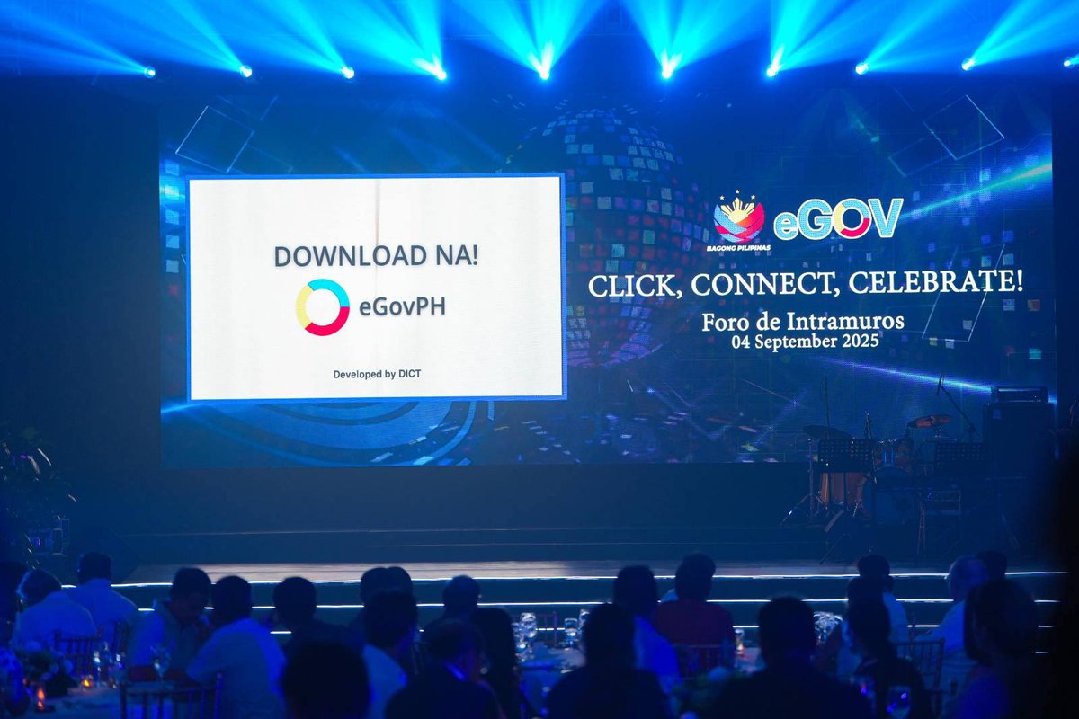 pnagovph's tweet image. LOOK: President Ferdinand R. Marcos Jr. and First Lady Liza Araneta-Marcos grace the &apos;Click, Connect, Celebrate&apos;, featuring the #eGovPH mobile app at the Foro de Intramuros, Manila on Thursday (Sept. 4, 2025). | 📷: Liza Marcos FB