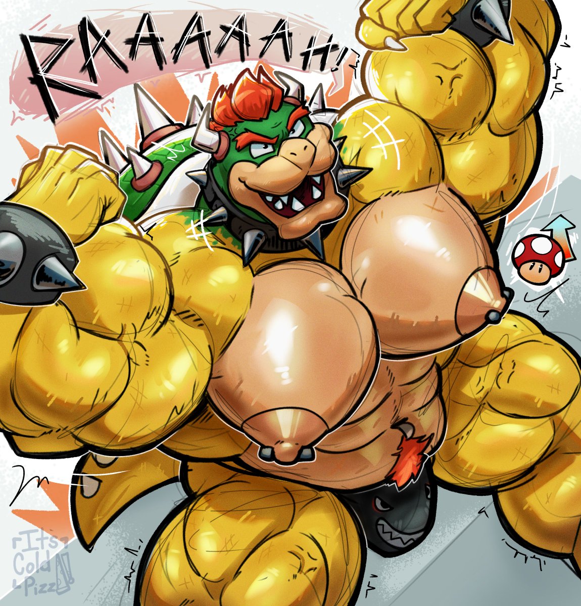 Its_ColdPizzArt's tweet photo. have this big Bowser for biceptember 💪 https://t.co/6I60SqPCUe