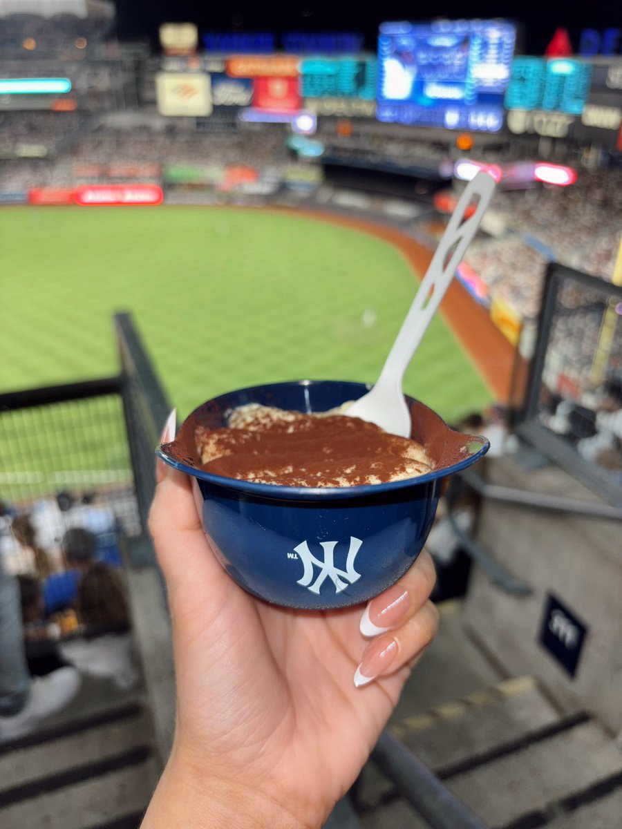 you’re not sad you just needed to eat a tiramisu out of a little helmet in the bronx