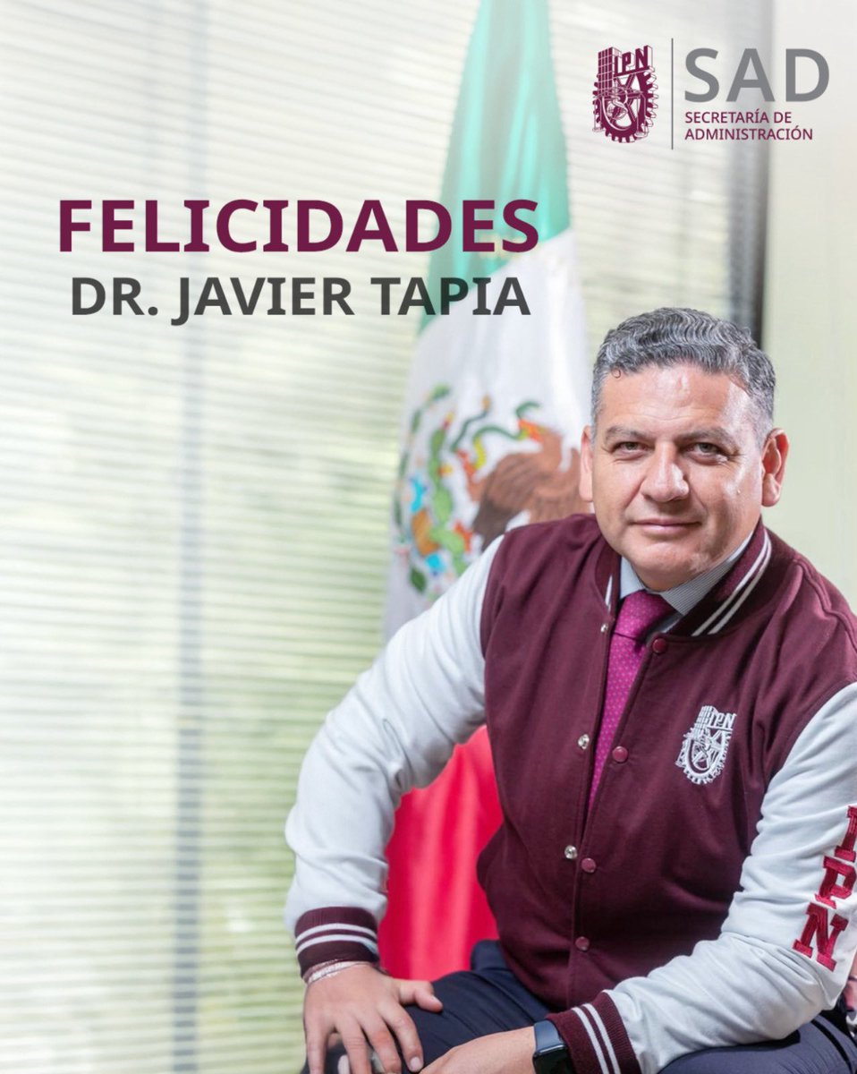 🎓✨ Muchas felicidades al Dr. <a href="/JavierTapiaS_mx/">Javier Tapia Santoyo</a> por alcanzar este gran logro académico.
Un nuevo capítulo en su trayectoria que inspira a toda la comunidad politécnica y que fortalece, con su ejemplo, el valor de la preparación constante.