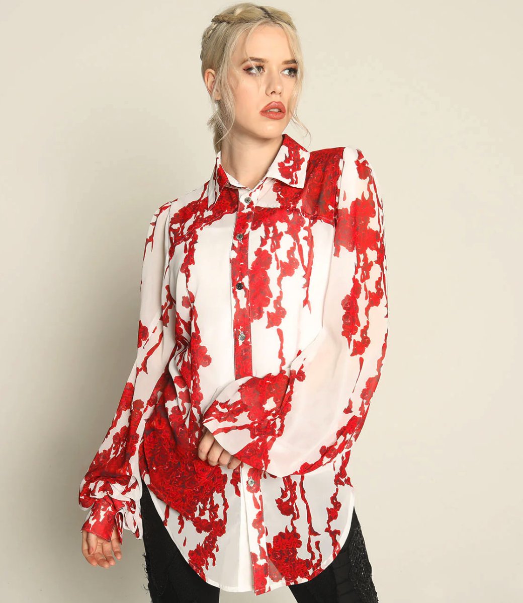 ♡3 h.naoto 血の薔薇　シャツ　ブラウス　ゴスロリ　エイチナオト BLOODY ROSE COLLECTION – h.NAOTO WEBSHOP