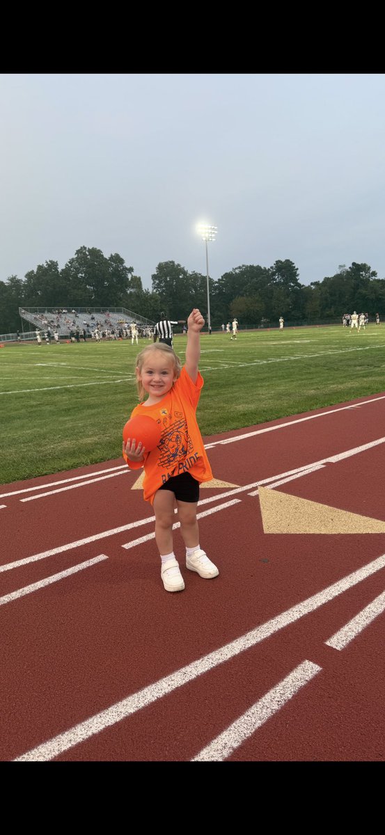 Lyla loved staying up way past her bedtime supporting <a href="/OverbrookFB/">Overbrook Football</a> and their first game with the new lights. Looking forward to many more Rams football games on Friday nights!