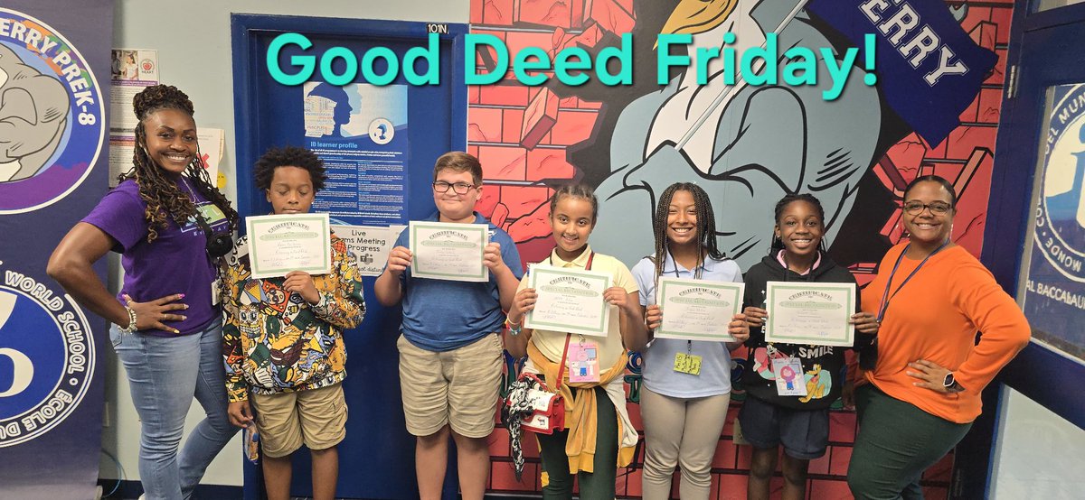 Happy Good Deed Friday! 
No deed is too small to acknowledge. Here are 6 penguin scholars being recognized for their good deed. <a href="/jwo_neal/">JWONeal</a> <a href="/M_S_DeLaCruz/">Marilyn Stephens De La Cruz</a> <a href="/laborde1003/">Sandra Laborde</a> <a href="/BCPS_South/">BCPS South Regional Office</a>