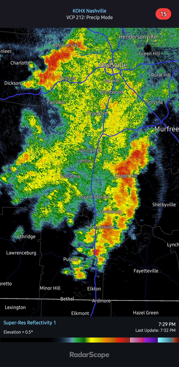 7:33pm | This particular batch of storms have weakened as they pushed through. More storms are possible overnight and early morning.