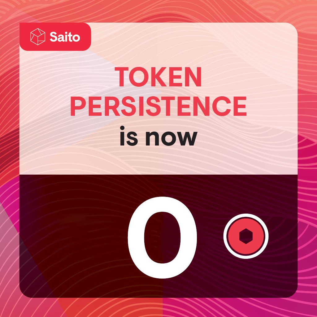 Token Persistence is now 0, Saito Mainnet relies on just a few loose ends.

♦️Next week we plan to release a streamlined and optimized migr. tool.

♦️We'll also be comprehensively specifying the mainnet network parameters, making it official.

♦️The 'Asset Store' (tokens, NFTs,