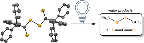 bhkenlo's tweet photo. Photolytic Release of CS2 from Bis(Tritylthiocarbonyl) Disulfide, Ph3CC(S)SS(S)CCPh3 | Inorganic Chemistry https://t.co/Oyyi1gHshp Hayton and co-workers @InorgChem #CS2 #photolytic #disulfide https://t.co/HnH3cGW6Lt