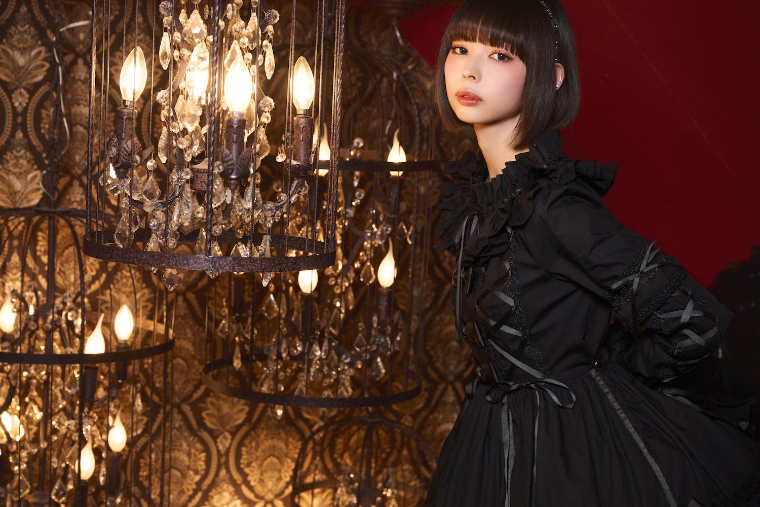 アンドロミオ　ワンピース The Witch's Dress」魔女ワンピース【素材、レース、リボン
