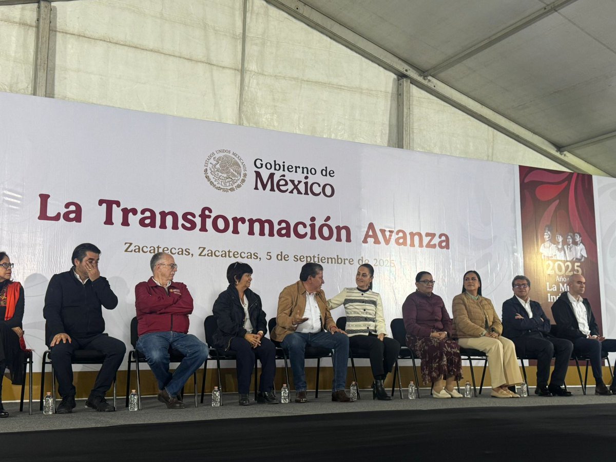 Acompaño a nuestra Presidenta <a href="/Claudiashein/">Claudia Sheinbaum Pardo</a> en su gira por nuestro estado. 

¡La transformación avanza en Zacatecas!