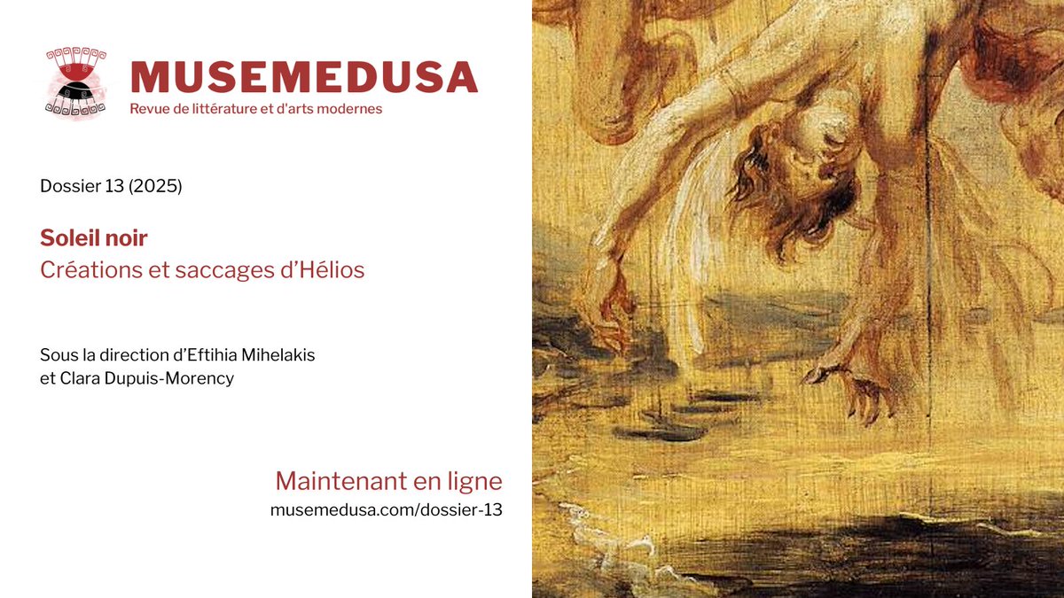 Maintenant que les journée déclinent, on peut prendre le temps de lire sur les créations et les saccages d'Hélios : musemedusa.com/dossier-13/