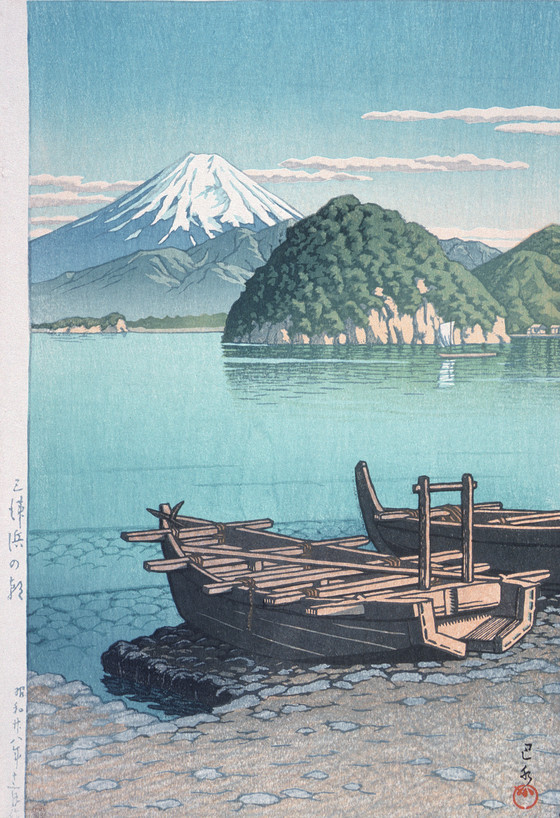 Morning at Mito Beach, by Kawase Hasui, 1953