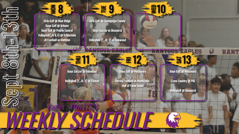 Plenty of Chances to see the Eagles in action this week.  Including our 1st home football game on Friday as we celebrate our Hall of Fame Inductees