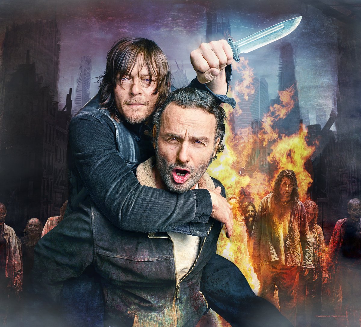 #Day4122 #TWD 

   Pic 4122 #Rick #Daryl <a href="/wwwbigbaldhead/">norman reedus</a> 

   Head high ..