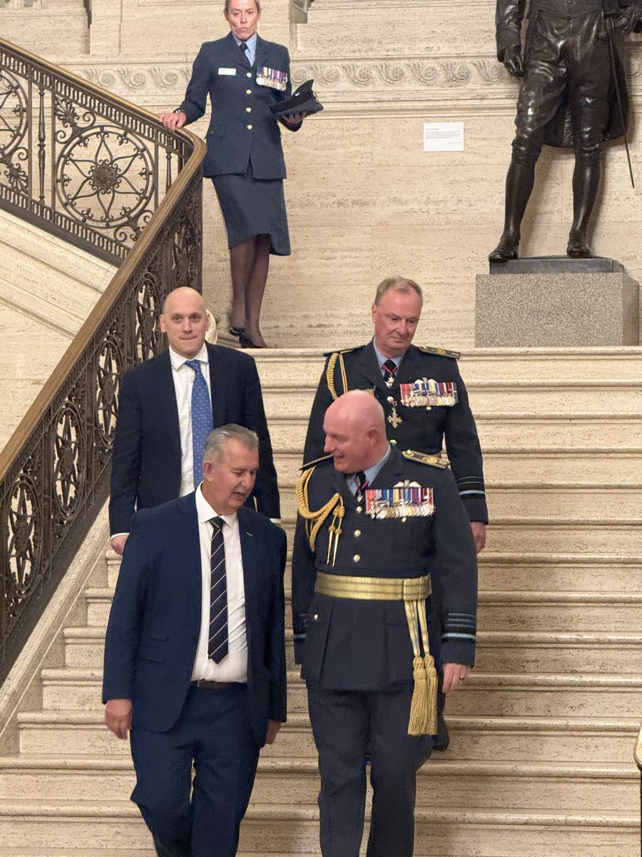 SteveAikenUUP's tweet photo. Many thanks to @niassembly Speaker and all the team for this evenings @RoyalAirForce Battle of Britain commemoration at Stormont. Thank you also to @ChiefofAirStaff for his speech,@RoyalAirForceNI, RAF Band but above, literally all, @RAFBBMF Lancaster for awe inspiring fly past https://t.co/IEfFHyaUNH