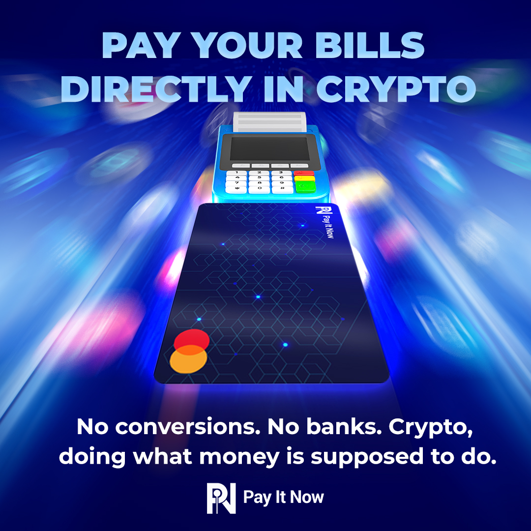 PayItNow_PIN's tweet image. Pay your bills directly in crypto. No conversions. No banks. Crypto, doing what money is supposed to do.