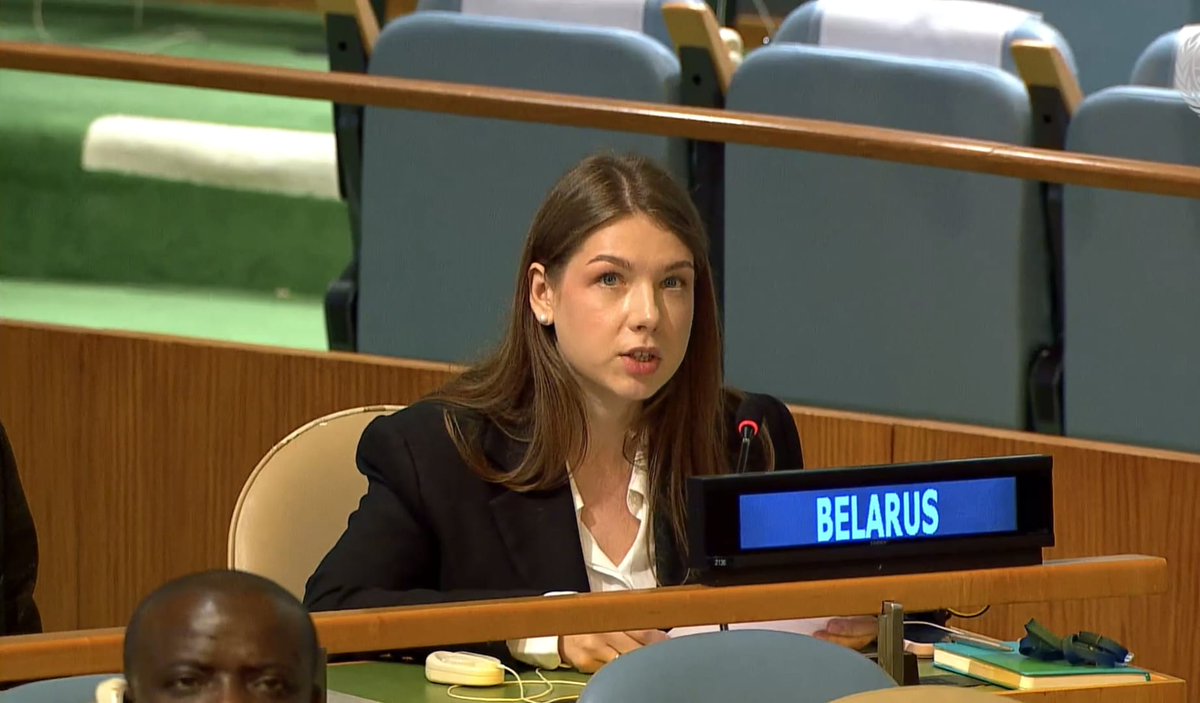 Today at <a href="/UN/">United Nations</a>🇺🇳 GA Plenary Meeting #Belarus🇧🇾 commended the adoption of Resolution on Cooperation between <a href="/UN/">United Nations</a>🇺🇳 and #Shanghai Cooperation Organization and welcomed the outcomes of the SCO Summit held in Tianjin, #China🇨🇳