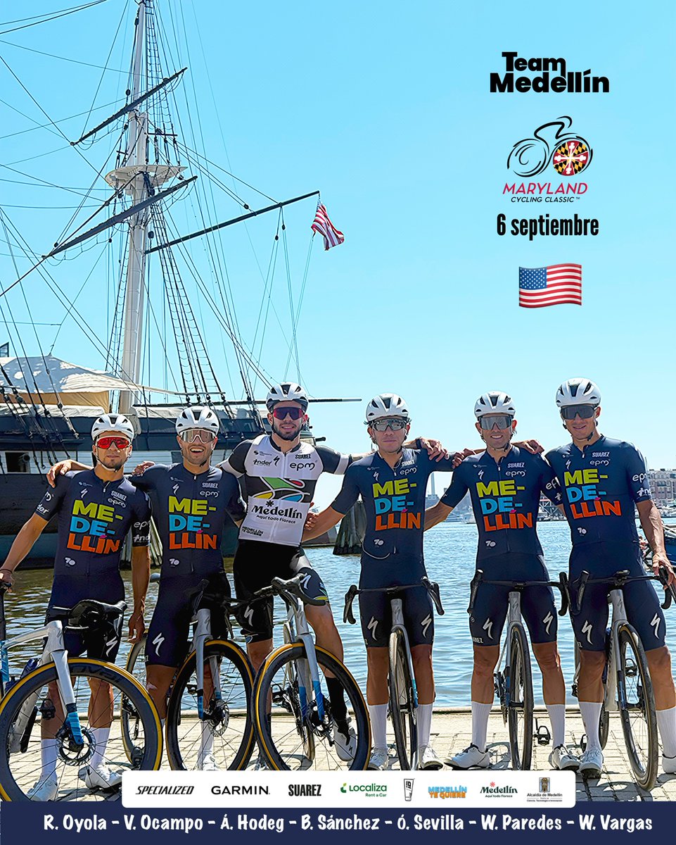#MarylandCyclingClassic🇺🇸🚴‍♂️
#EscarabajosXElMundo🇨🇴🚴‍♂️

Nómina del <a href="/team_medellin/">Team Medellín EPM</a>, para la Maryland Cycling Classic este 6 de septiembre.