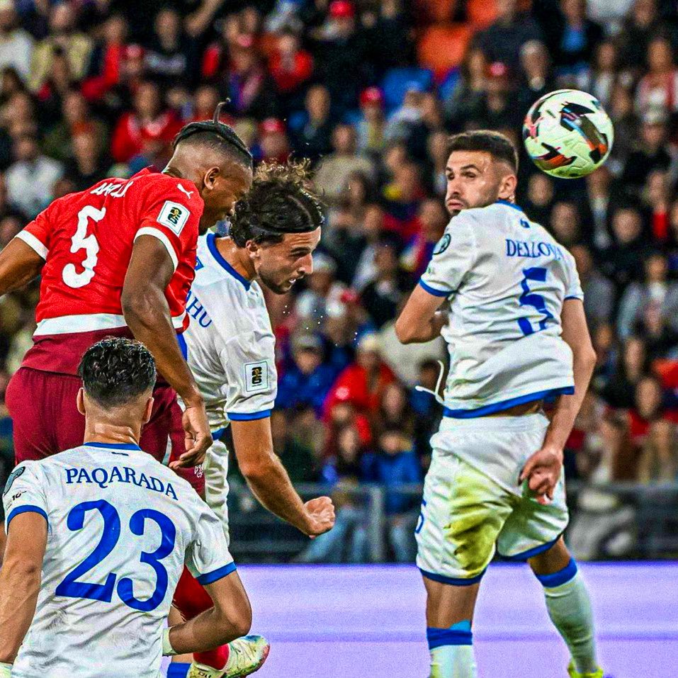 ⚽️ Manuel Akanji scores for Switzerland against Kosovo tonight! 🇨🇭🔥
