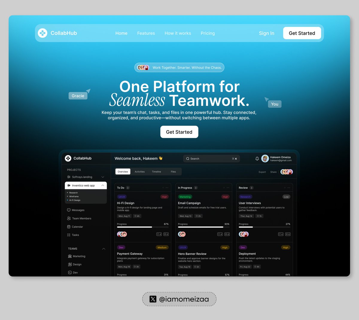 iamomeizaa's tweet photo. Here’s the Hero section. I’ll be posting the full landing page design soon. What you all think about this Hero section? https://t.co/8seo97ZeZ9