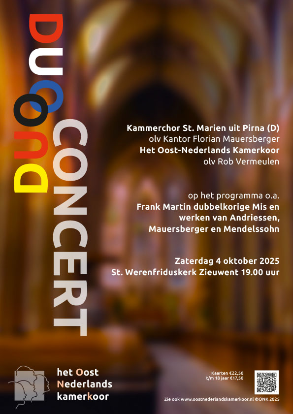 Nieuwsbrief en aankondiging Duo-concert Oost-Nederlands Kamerkoor en Kammerchor St. Marien uit Pirna (D) -4 oktober 2025, 19u, St Werenfriduskerk Zieuwent mailchi.mp/23cbaa0489a2/v…