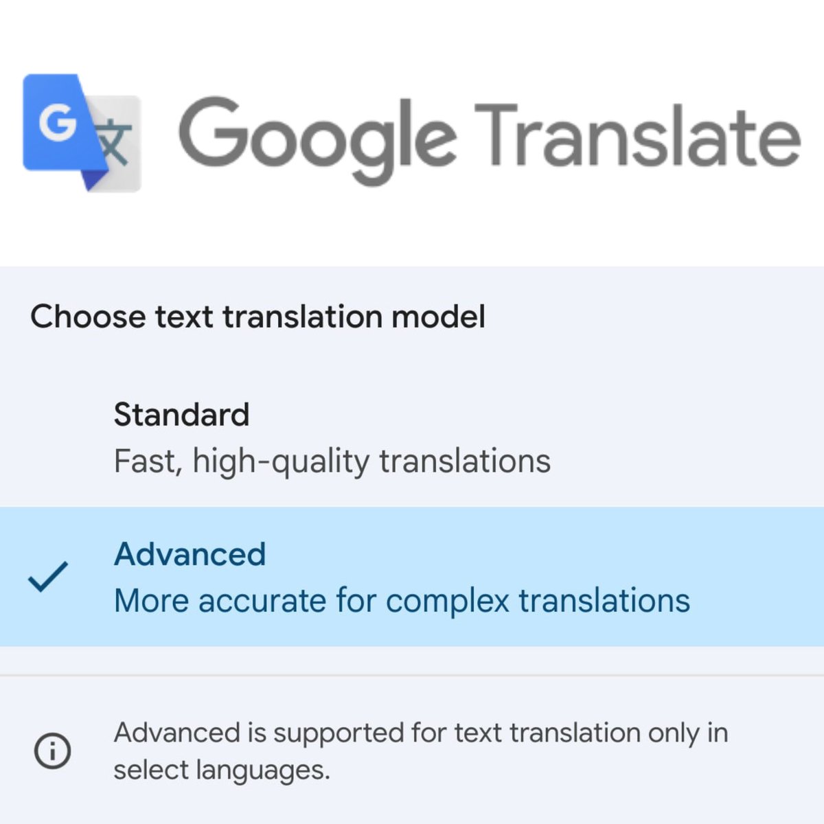 drbeel_techno's tweet image. #Google
تحديث احترافي لبرنامج جوجل للترجمة الشهير #GoogleTranslate قريبا يضيف نموذج الترجمة المتقدمة للنصوص لينتج لنا ترجمات أكثر دقة للجمل المعقدة.