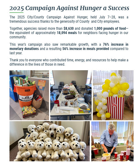 LancasterCoAtty's tweet photo. The August Edition of @LancasterCo_Ne's newsletter "The 1859" published the totals from the @CityOfLincoln /County's #CampaignAgainstHunger for the @FoodBankLincoln. It was great to be a part of the success! https://t.co/Tn8GzvYOmq