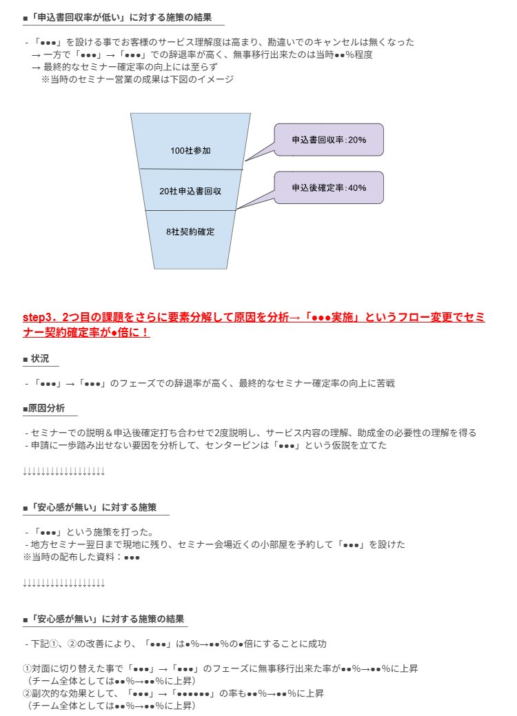 kei__tenshoku's tweet photo. 大手メーカーで7年人事部長してますが、思わず感動して書類通過させた職務経歴書の書き方はこれ。このテンプレ真似すれば書類はほぼ通ります↓↓(1/2) https://t.co/Lzgio0NHWi