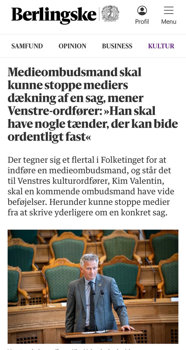 Tom Jensen (@tomjensen1966) on Twitter photo De danske politiske magthavere har fuldstændig mistet kompasset. 
Det her vil være det største indgreb mod pressefriheden i noget demokratisk, europæisk land siden Anden Verdenskrig. 
I det Danmark, hvor borgernes tillid til medierne er næsthøjest blandt alle vestlige lande. De danske politiske magthavere har fuldstændig mistet kompasset. 
Det her vil være det største indgreb mod pressefriheden i noget demokratisk, europæisk land siden Anden Verdenskrig. 
I det Danmark, hvor borgernes tillid til medierne er næsthøjest blandt alle vestlige lande.