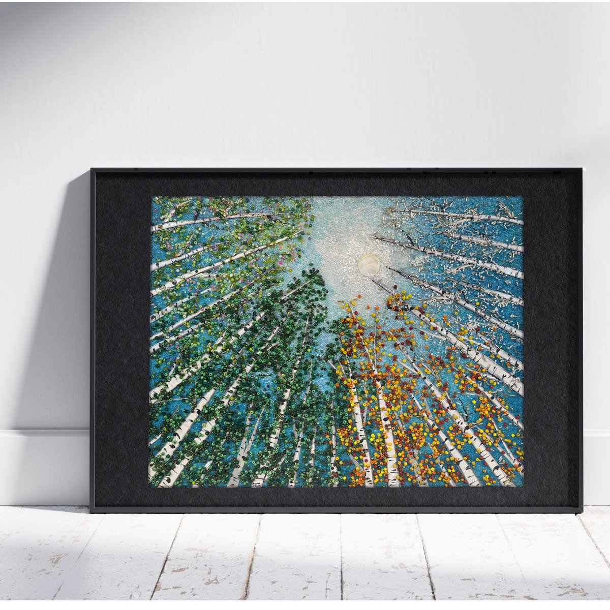 Sabrina Frey shows the limitless potential of beads in this glorious mosaic, beautifully portraying trees through the changing seasons.
You can find more details about this design inspiration here: firemtn.co/4ndTVOn