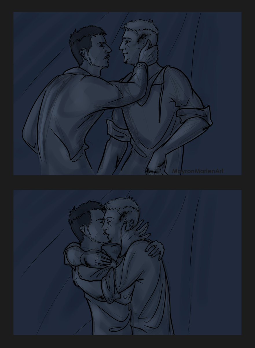 MayronMarlenArt's tweet image. #fluffykcd day 6: meeting
— Дорогой, где ты был?
— Бегал.
— Странно, но твоя футболка сухая и совсем не пахнет.

#samuerik #kcd2