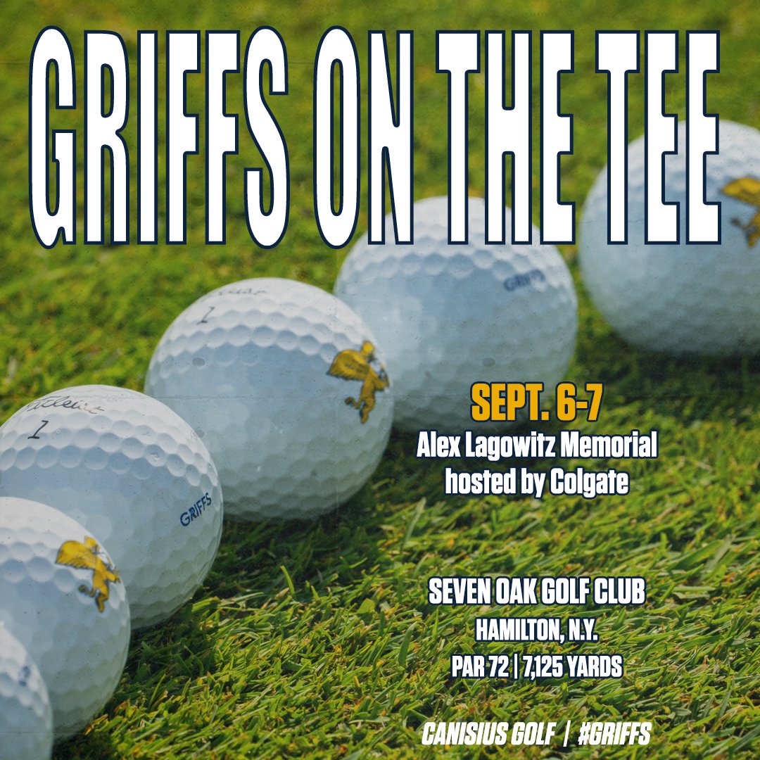 The 2025 fall season starts today!

The #Griffs open their fall slate with the first two rounds of the Alex Lagowitz Memorial, hosted by Colgate.

Live Scoring:
📊: tinyurl.com/2p9wt83a

#MAACGolf