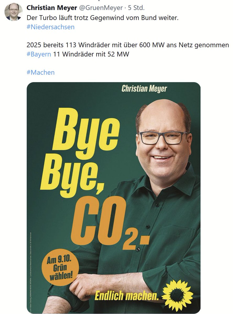Und wie viel CO2 werden die Windräder (netto, global) zu welchen Gesamtkosten einsparen, lieber #Macher?