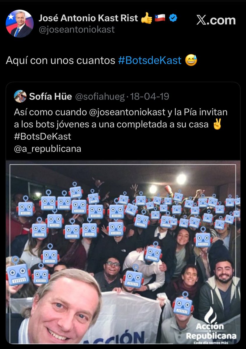 A confesión de parte, relevo de prueba.

El tweet es de 2019, pase y vea:
x.com/joseantoniokas…